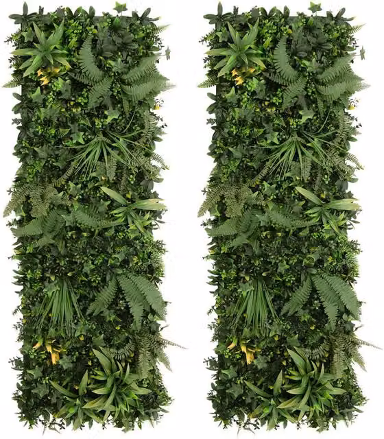 Monstershop Ayla Artificial Wall Tiles, 2 Pack, Green, W: 50 cm, H: 150 cm