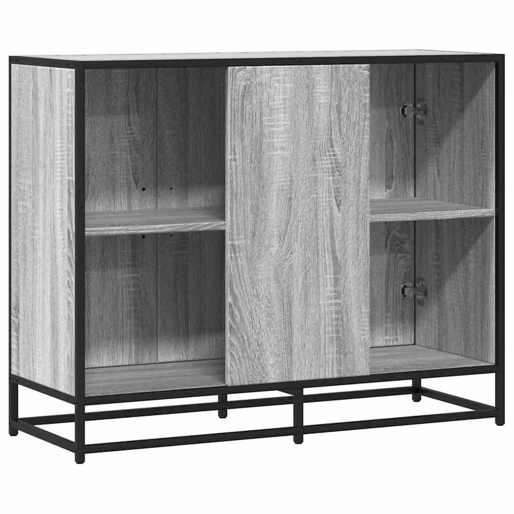 Berkfield Home Grey Sonoma Sideboard in Engineered Wood, W/D/H: 94 x 35 x 76 cm – 4
