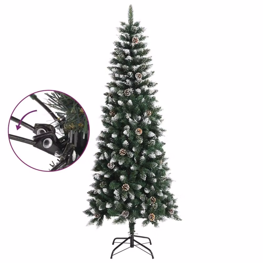 Berkfield Home Artificial Christmas Tree with Stand, Green, Height: 210 cm – 3