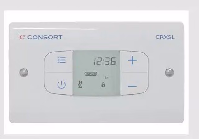 Claudgen CRXSL Wireless Thermostat Controller in Silver and White, Metal, W/D/H: 10.0 x 7.0 x 14.5 cm