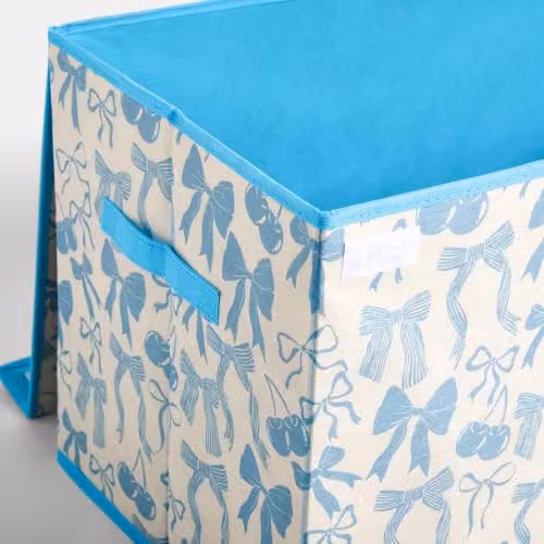 OHS Blue Foldable Fabric Storage Box with Lid – 2