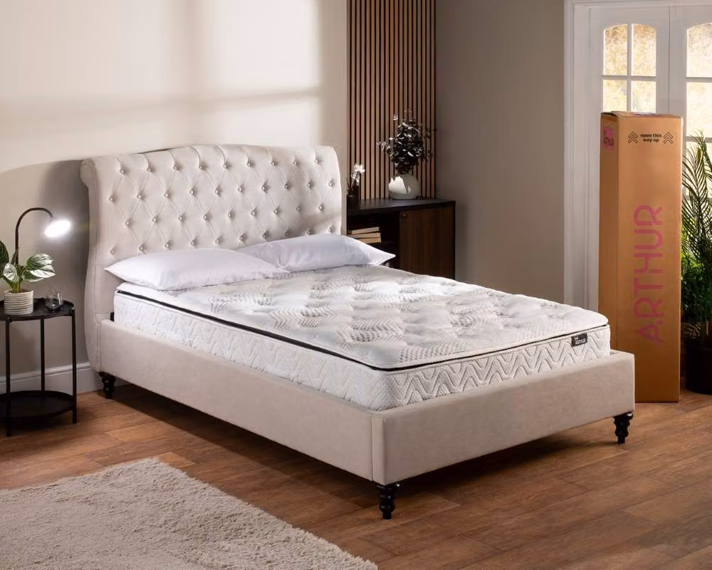 Arthur Sleep Arthur 1500 Hybrid Gel Mattress in White, W/D/H: 140 x 200 cm – 2