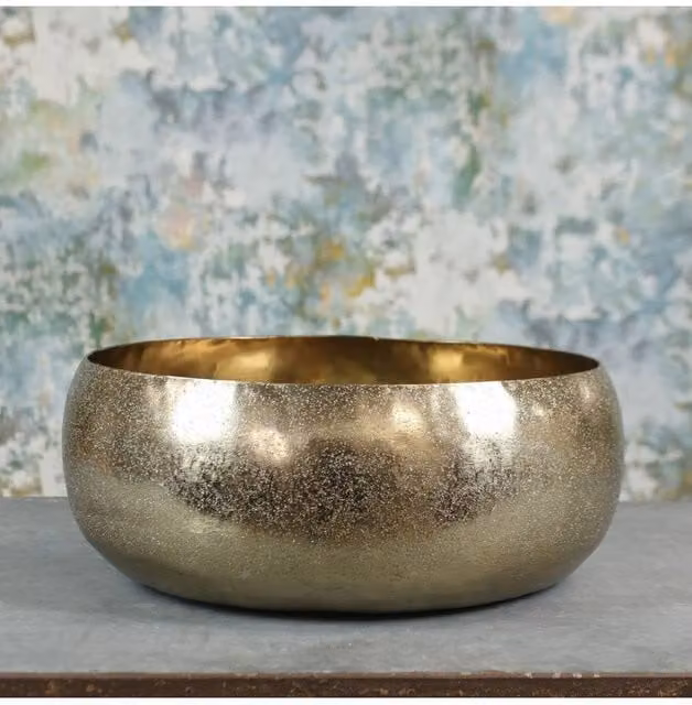 KDMD Mayfair Small Bowl, Gold, W: 33 cm, D: 13 cm