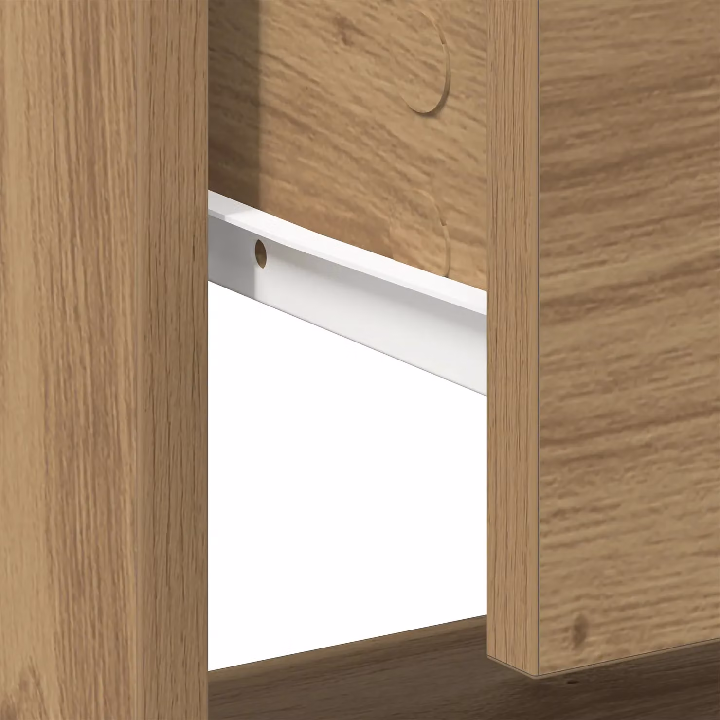 Berkfield Home Artisan Oak Bedside Cabinet Set of 2, Brown, W/D/H: 45 x 34 x 47 cm – 4