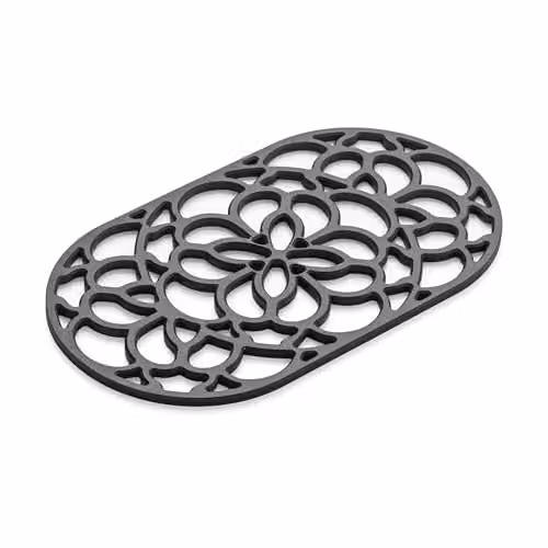 Zeal Large Oval Silicone Heritage Hot Mat Trivet, Black, W/D: 32 x 18 cm – 1
