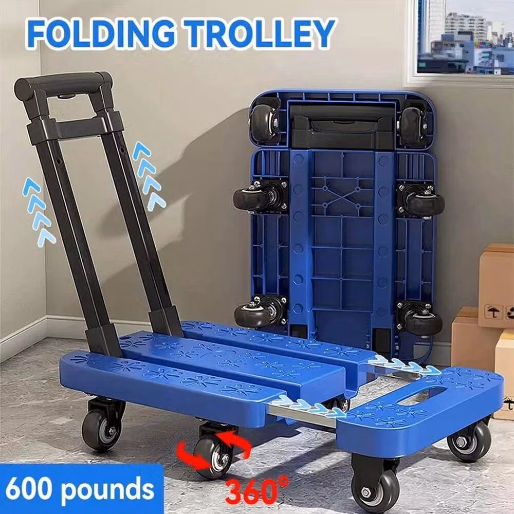 SPETLEK Heavy Duty 270kg Folding Hand Truck Dolly Cart in Blue – 4