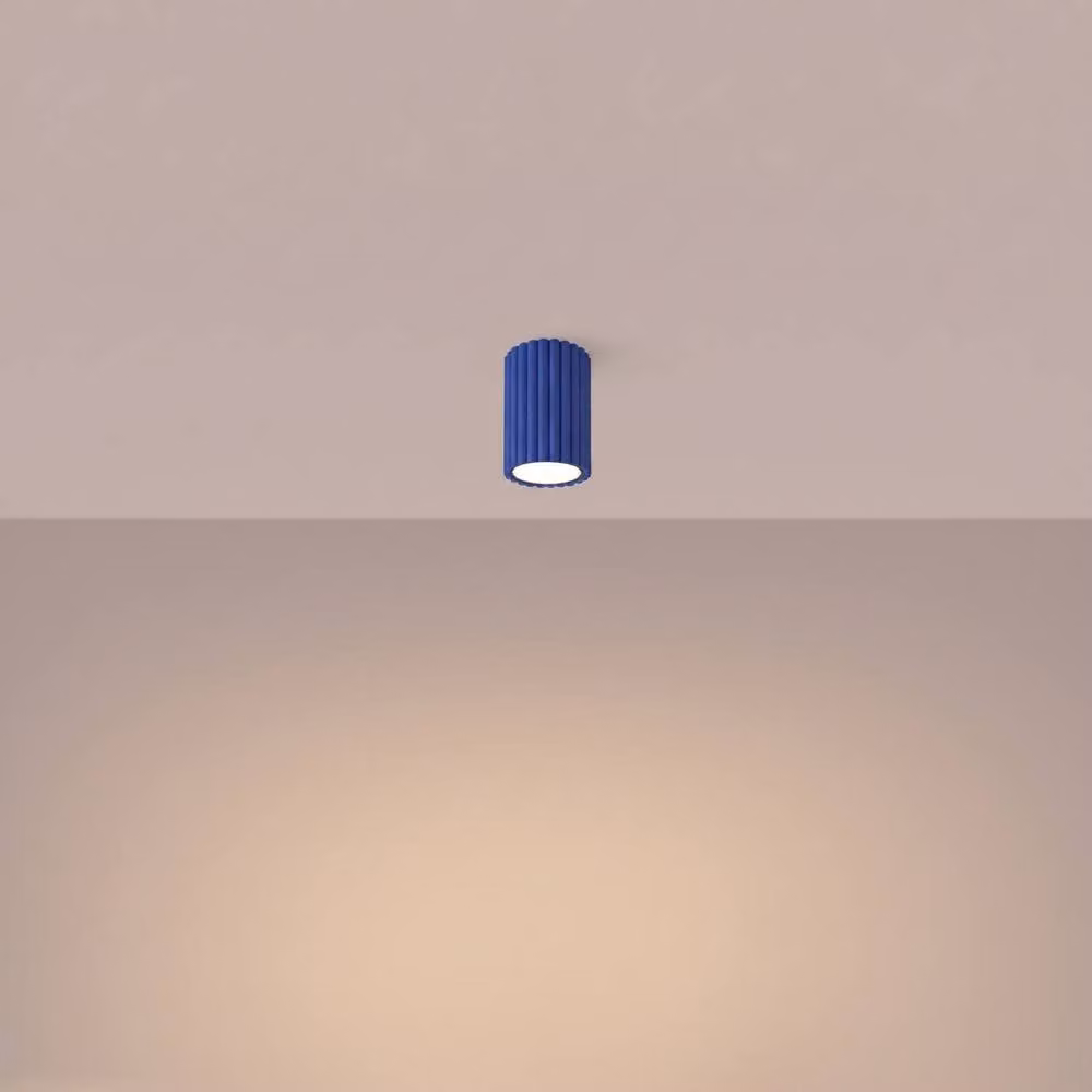 Sollux Lighting minimalist cylinder ceiling lamp in blue, W/D/H: 10 x 6.5 x 6.5 cm – 3