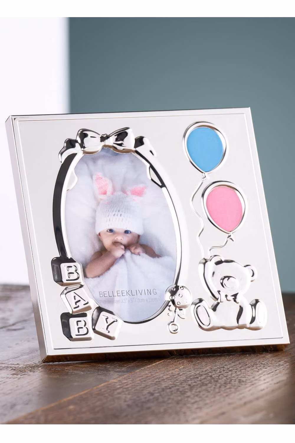 Belleek Living Baby Balloon Tabletop Frame in Silver Metal – 2