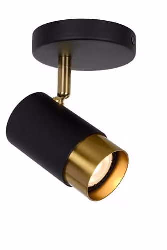 Lucide Floris Dimmable Adjustable Ceiling Spotlight in Black, GU10, Aluminium