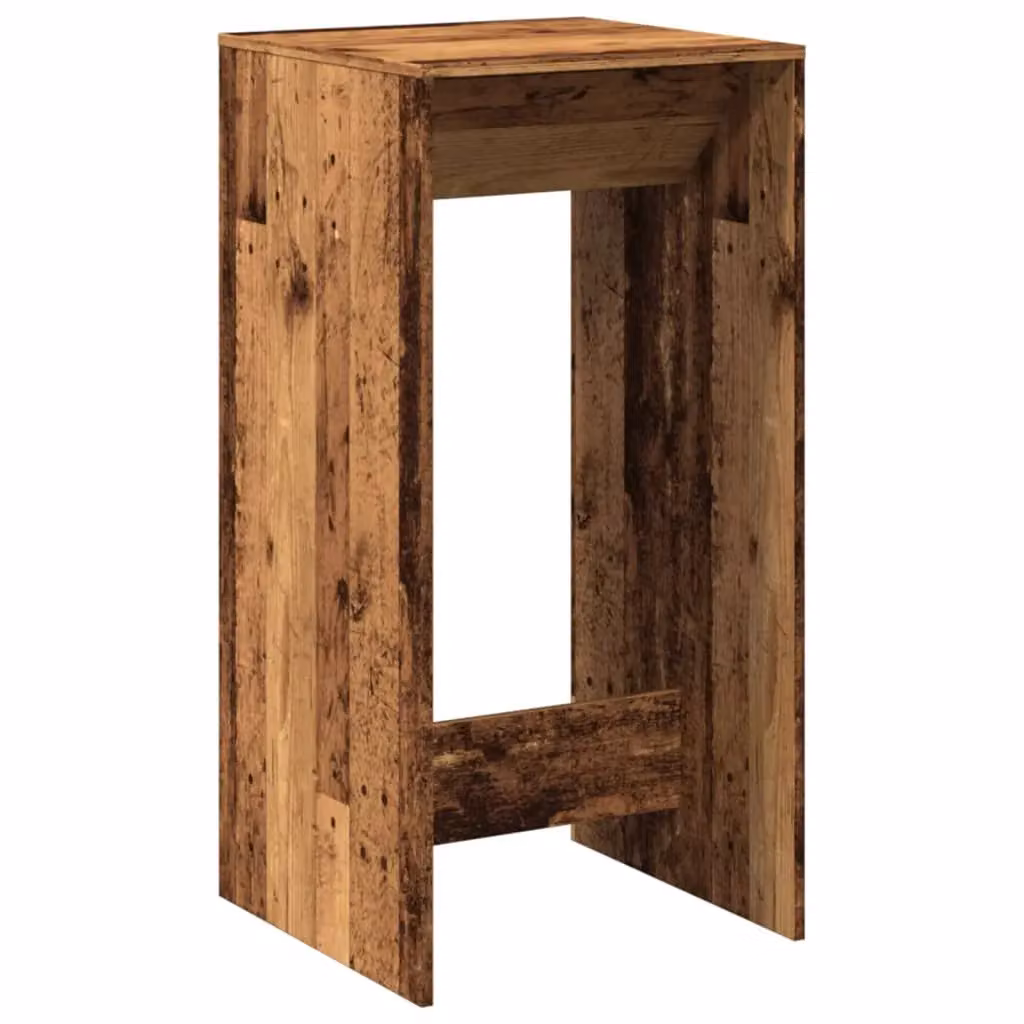 Berkfield Home Bar Table in Old Wood Brown, W/D/H: 51 x 50 x 103.5 cm – 2