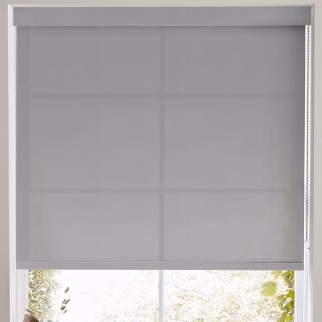Terrys Olympus Semi-Transparent Made to Measure Roller Blind in Silver/Grey