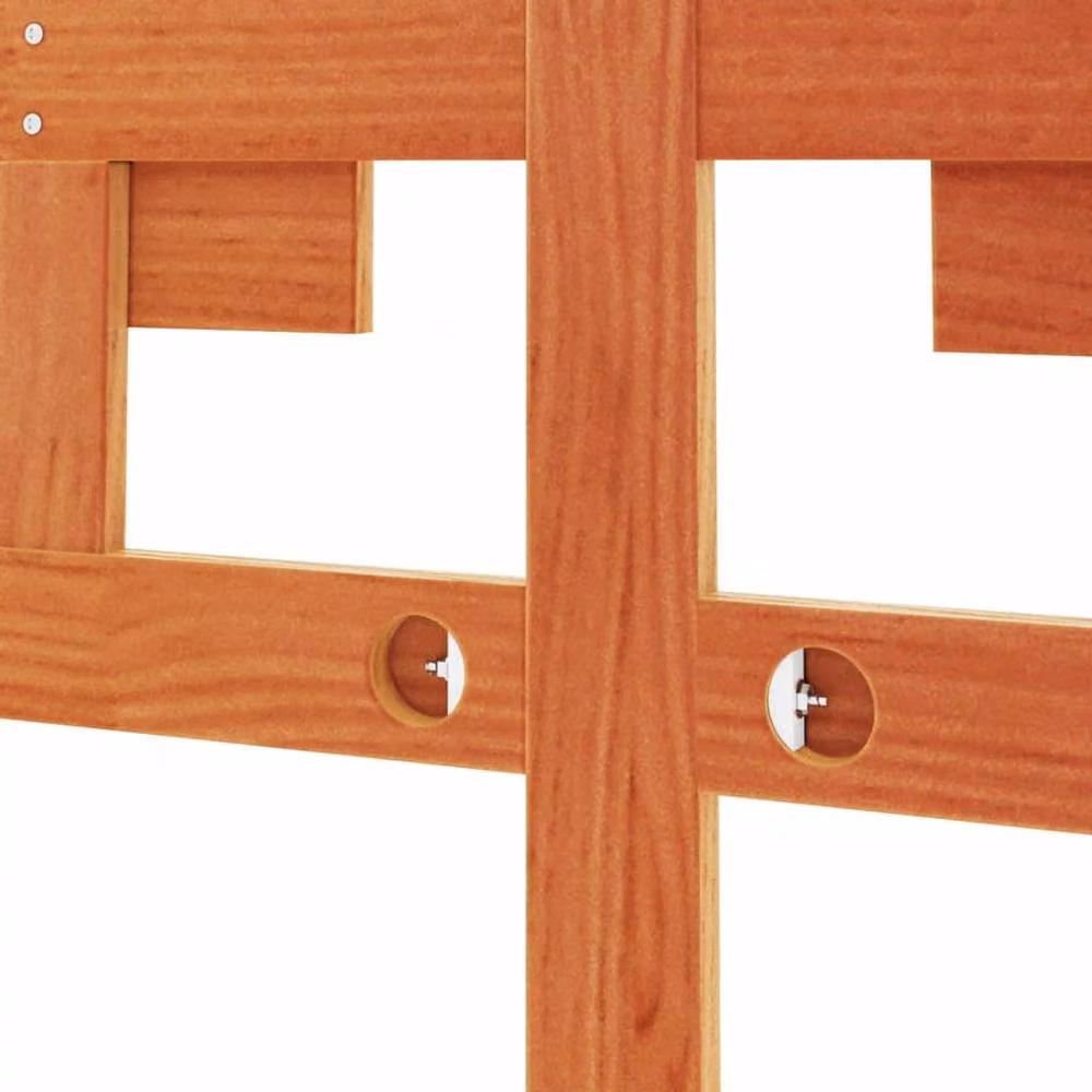 Berkfield Home Solid Wood Pine Headboard in Wax Brown, 135 cm – 4