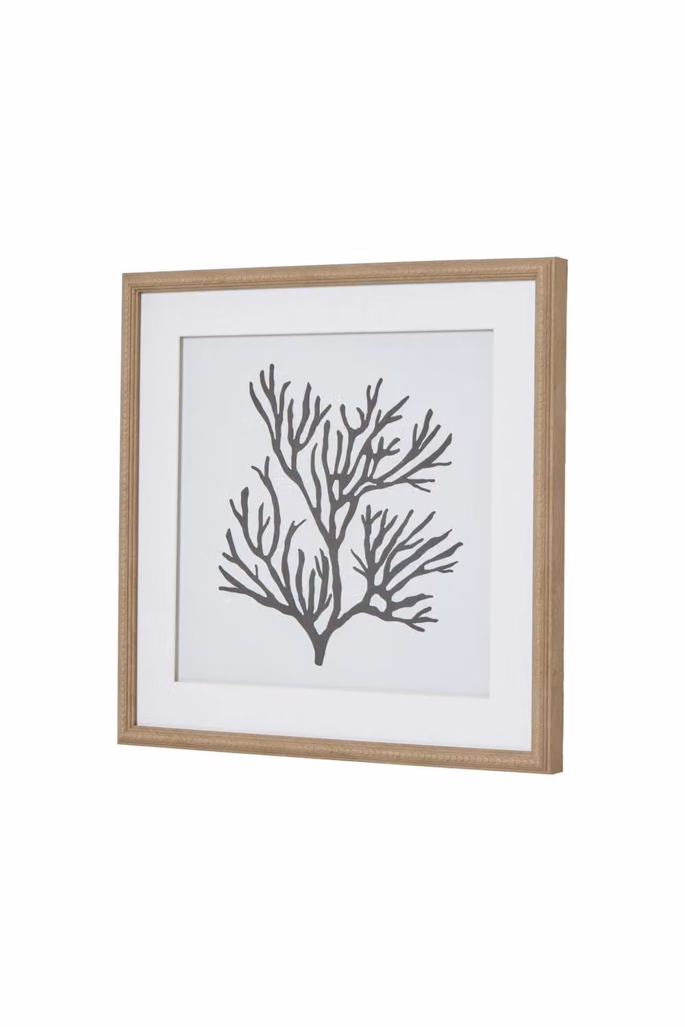KDMD Reef Coral Art in Beaded Frame, Modern Botanical Wall Decor in Brown, Black and White – 2