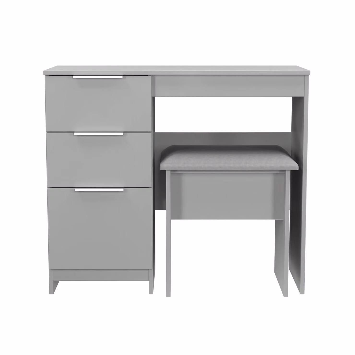 Ready Assembled 2 U Dover 2 Piece Bedroom Set with Vanity and Stool in Dark Grey – 2