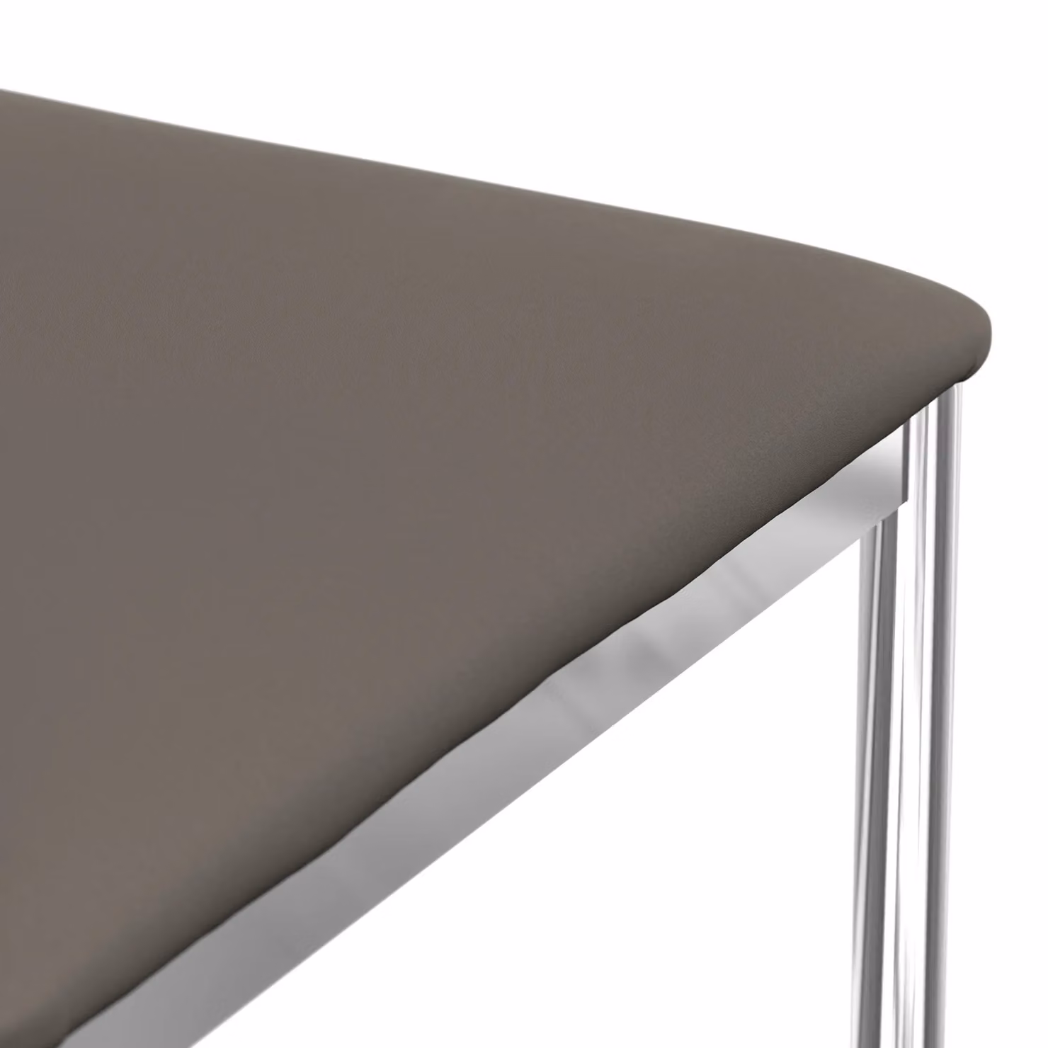 More4Homes Monza Set of 6 Faux Leather Dining Chairs in Grey with Chrome Legs – 3