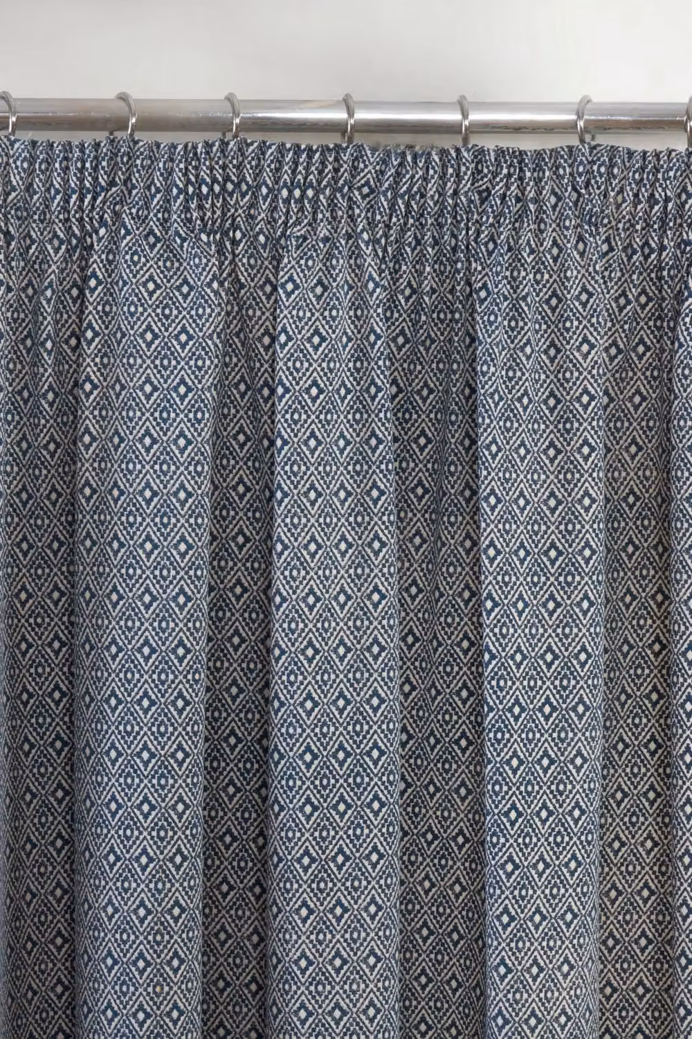 Sundour Aztec Navy Blue Pencil Pleat Fully Lined Ready Made Curtain Pair, Width: 117 cm, Drop: 229 cm – 2