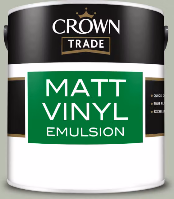 Crown Trade Matt Vinyl Dispersion Paint in Green, 2.5l – 1