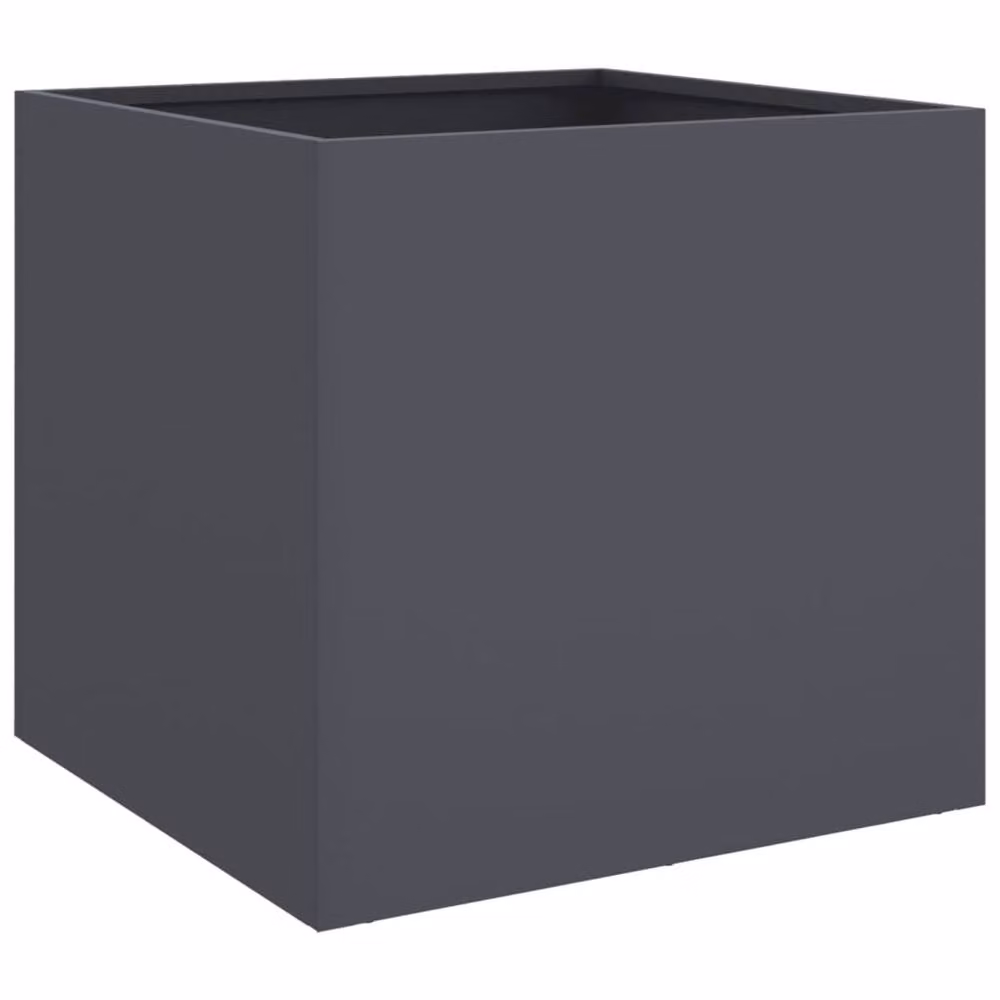 Berkfield Home Steel Planters, 2 Pieces, Anthracite, W: 42 cm, D: 40 cm, H: 39 cm – 3