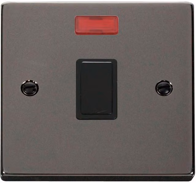SE Home Black Nickel 1 Gang 20A DP Switch with Neon – 1