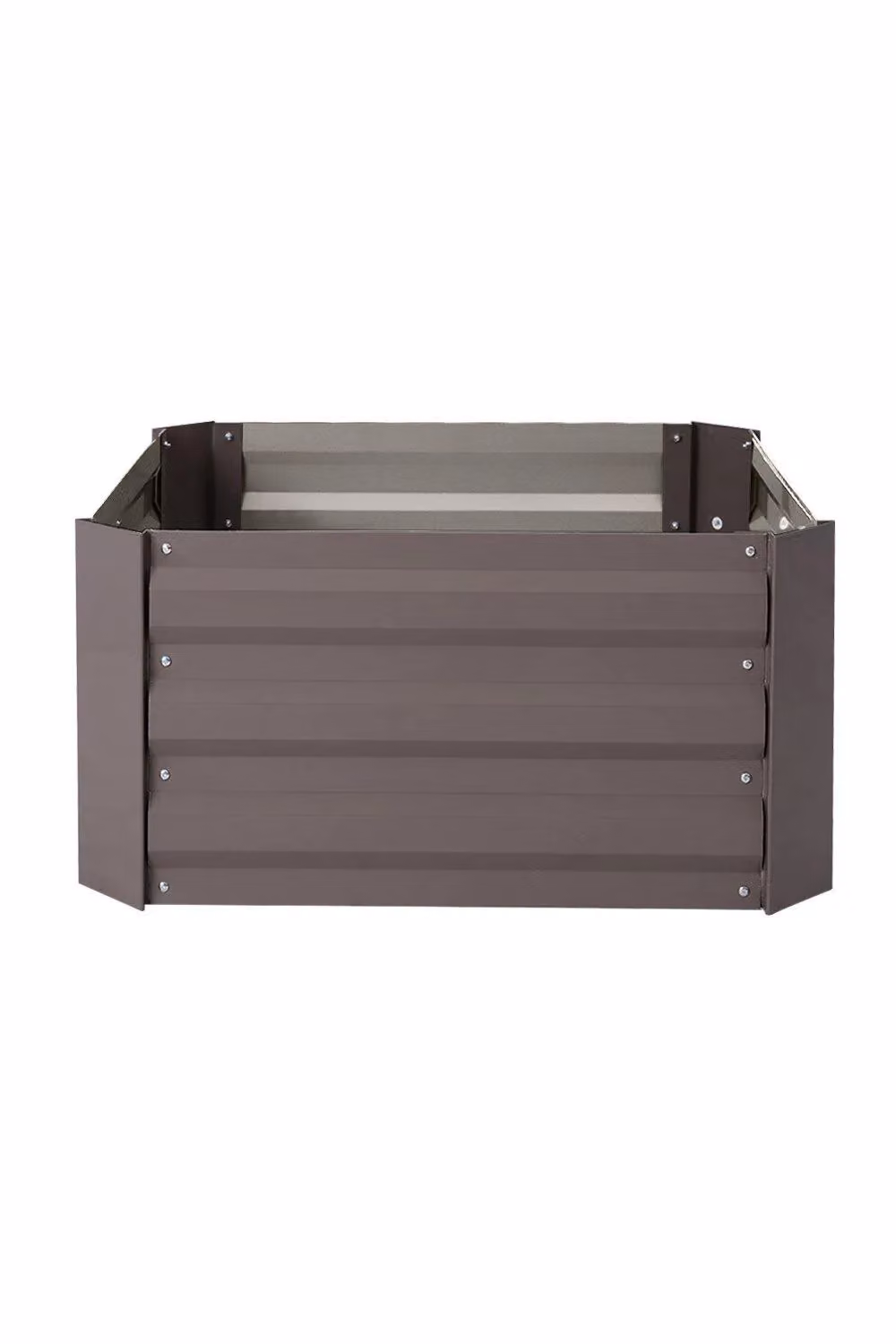Garden Sanctuary Brown Galvanised Steel Square Raised Garden Bed – 3