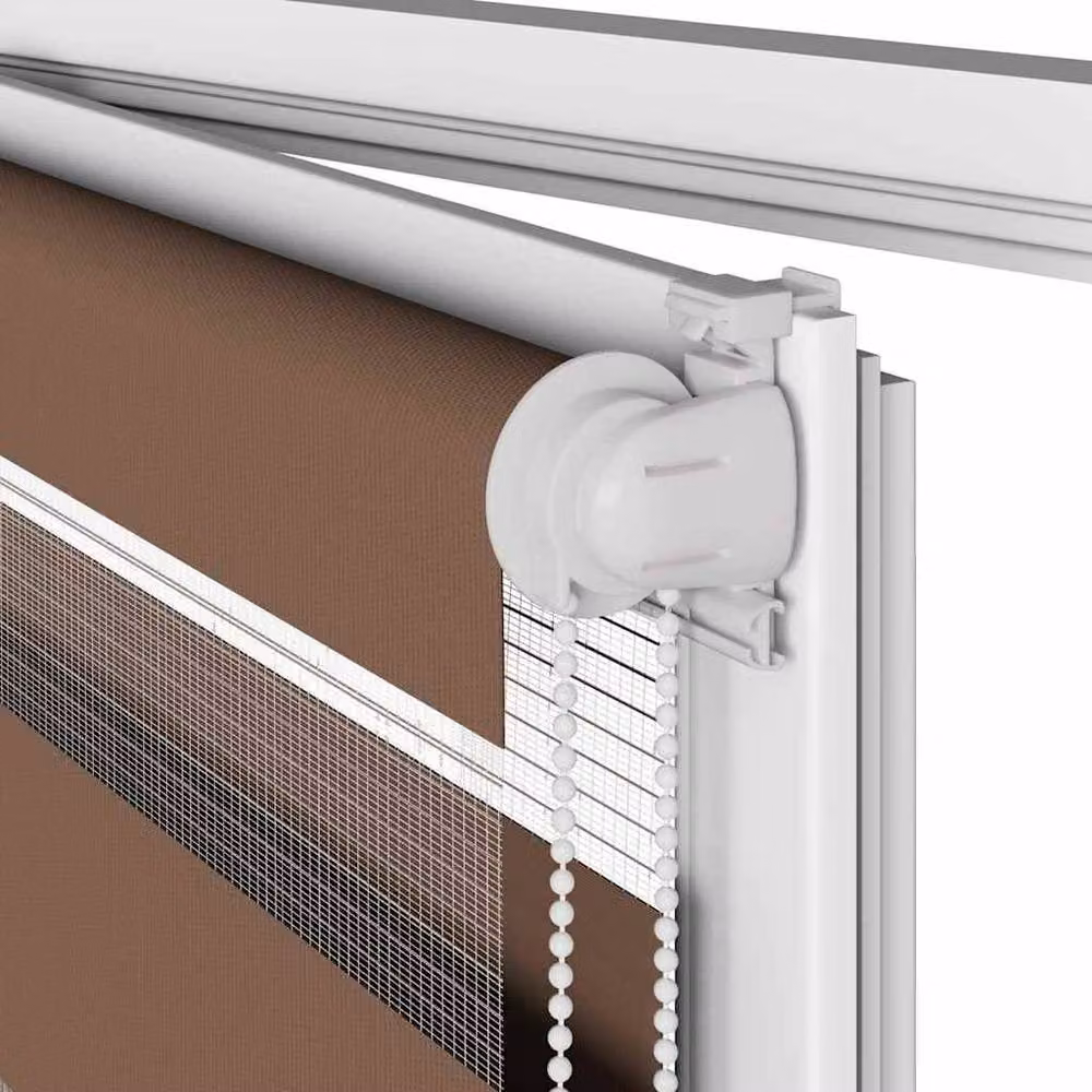 Berkfield Home Elegant Zebra Blind in Brown, W: 75 cm, H: 200 cm – 5