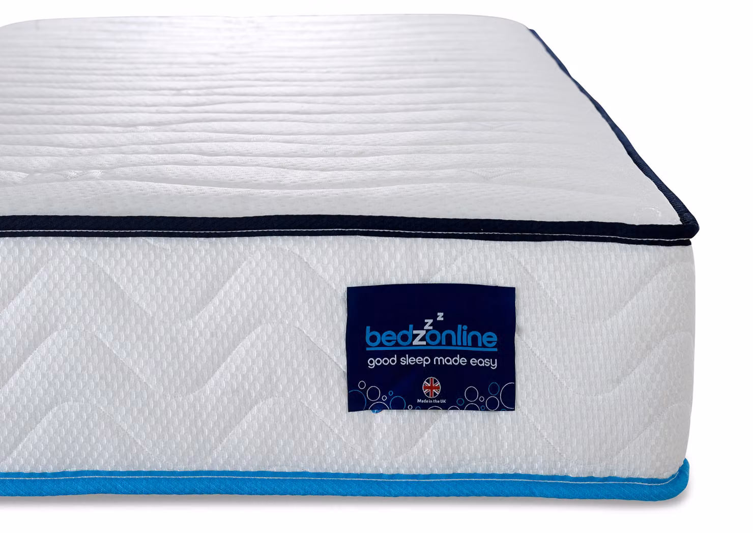 Bedzonline Ultra Cool Blue Hybrid Mattress with Memory Foam and Open Coil Spring, W/D/H: 140 x 190 x 22 cm – 2