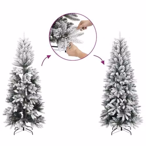 vidaXL Artificial White Christmas Tree, Height: 120 cm – 5