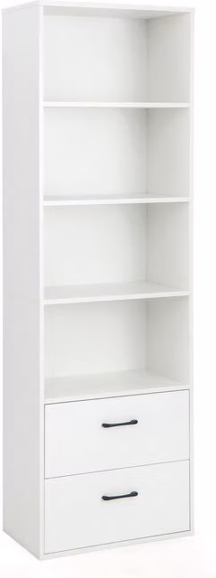 Costway Modern Tall Bookshelf in White