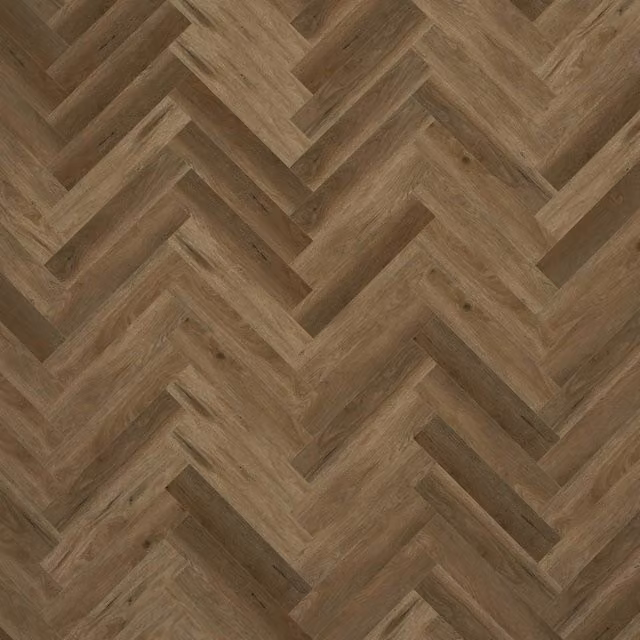 Vinyl Flooring UK Allora LH Chocolate Brown Wood Effect Herringbone SPC Click Luxury Vinyl Tile 8mm