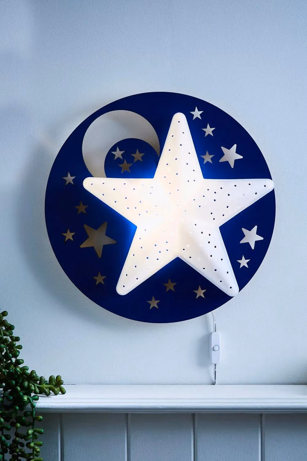 BHS Lighting Glow Star Wall Light in Blue, White and Yellow, W: 20.5 cm, H: 30.0 cm – 3