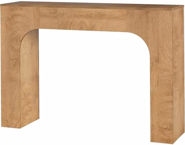 KORVIXA Brown Rustic Wood Console Table for Living Room or Hallway – 1