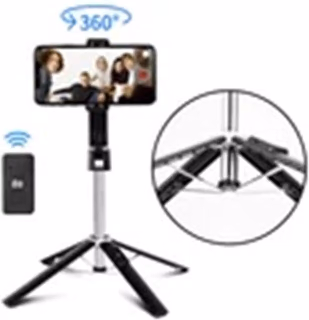 Nordara Black Universal Selfie Stick with Bluetooth Remote – 1