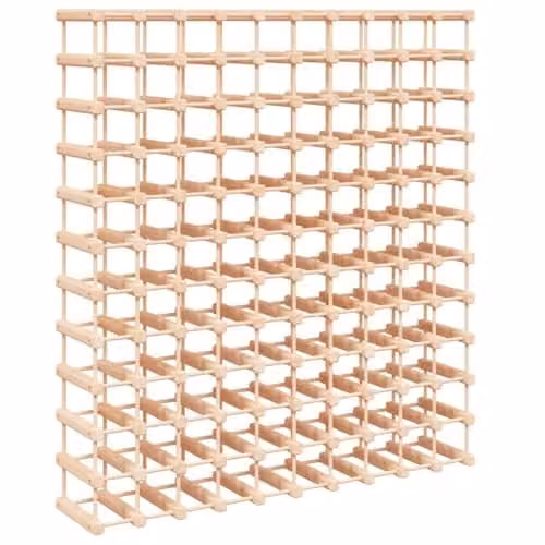 vidaXL Brown Solid Pine Wood Wine Rack for 120 Bottles, W/D/H: 112.5 x 23 x 123.5 cm – 1