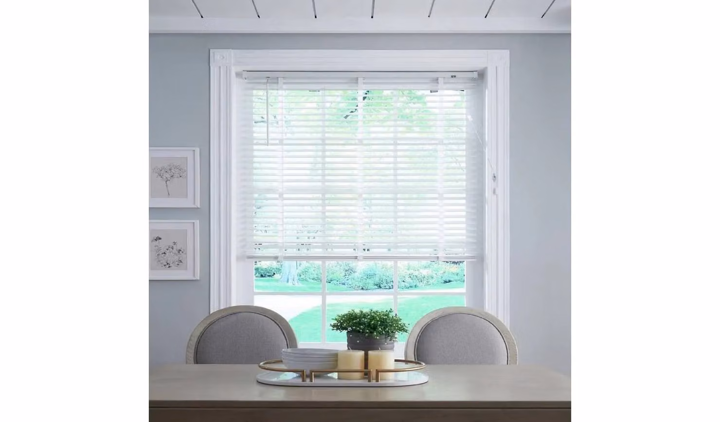 Little Black Book White Basswood Venetian Blind, W: 170 cm, H: 160 cm