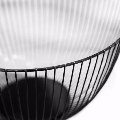 OHS Round Black Metal Wire Fruit Basket and Serving Bowl – 5