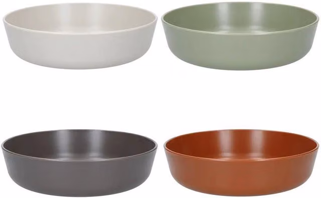 Mikasa Summer Set of 4 Multicolour Plastic Shallow Bowls, 18 cm – 1