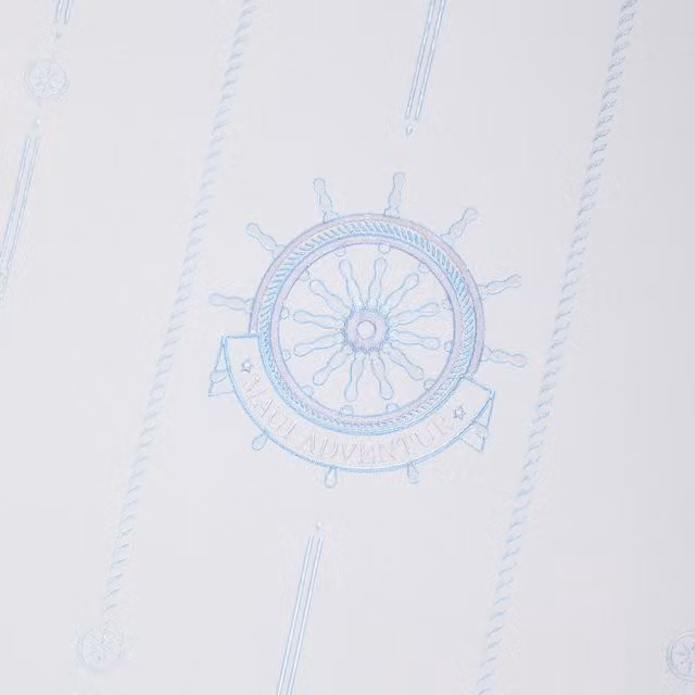 Livingandhome Nautical Maritime 3D Embossed Non-Woven Wallpaper Roll in Blue and White