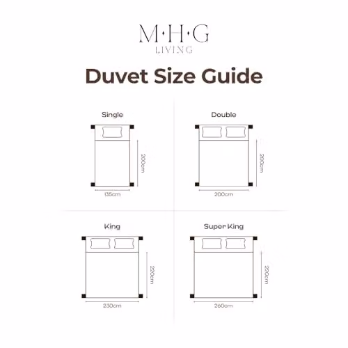 MHG Living King Size 4.5 Tog Summer Duvet, White 100% Cotton Breathable Hollowfibre Quilt, W: 230 cm, D: 220 cm – 5