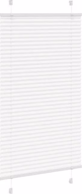 Berkfield Home White Single Pleat Polyester Fabric Blind W: 70 cm, H: 100 cm