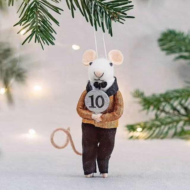The Alphabet Gift Shop Dancing Judge Christmas Decoration Figure in Black