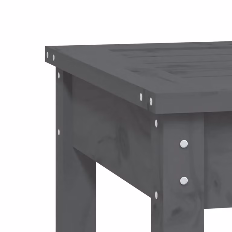 Berkfield Home Rustic Grey Garden Bench in Solid Pine Wood, W/D/H: 50 x 44 x 45 cm
