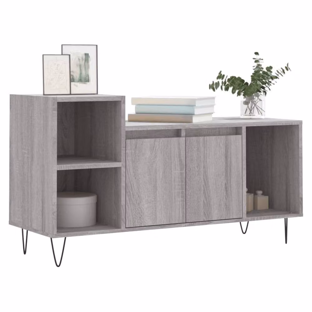 Berkfield Home Grey Sonoma TV Cabinet in Engineered Wood W/D/H: 100 x 35 x 55 cm – 3