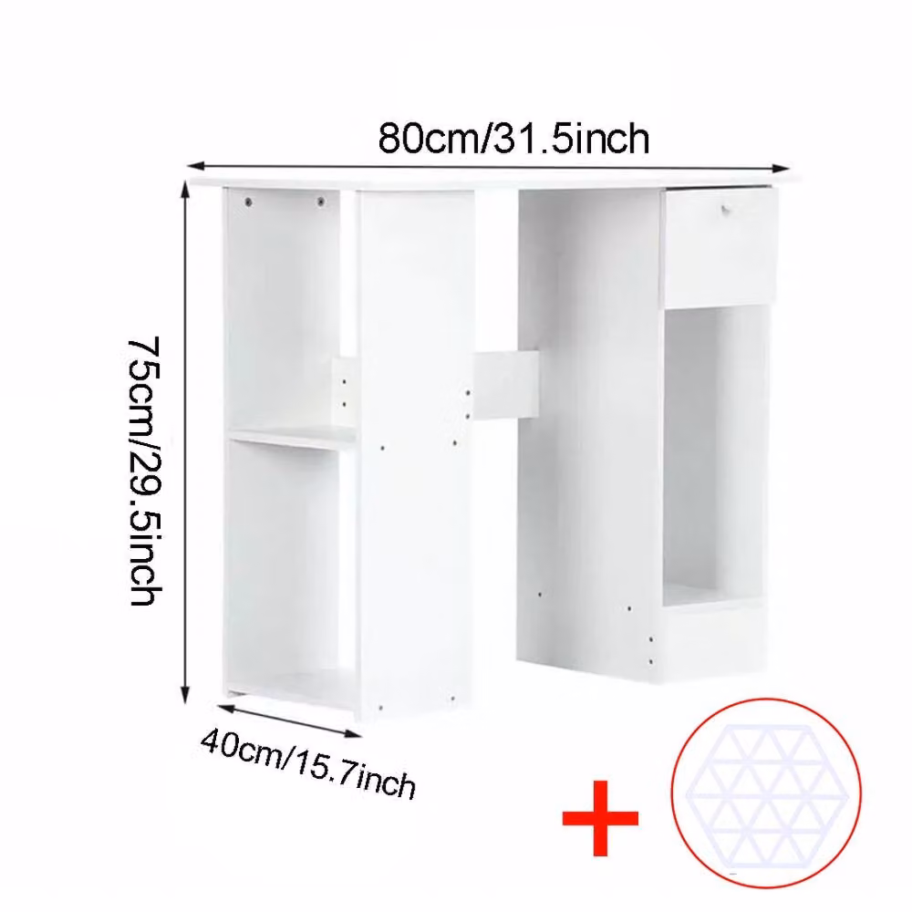 KORVIXA H-Shaped Computer Desk in White for Gaming and Home Office Use – 2