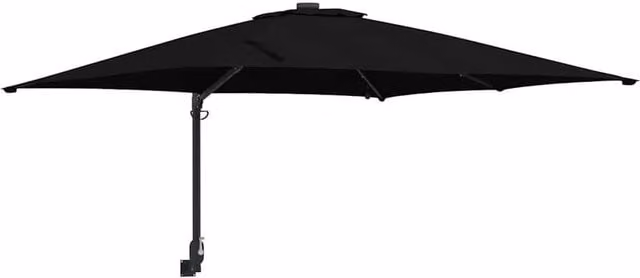 Berkfield Home Black Garden Parasol with Polyester Fabric, W: 248.5 cm, D: 247.5 cm, H: 119 cm – 1