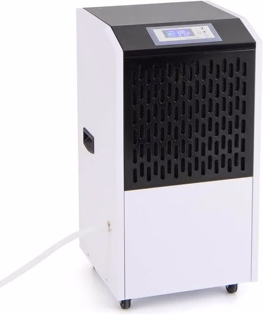 Gymax 120 L Commercial Dehumidifier with Drain Hose and 4 Wheels in White