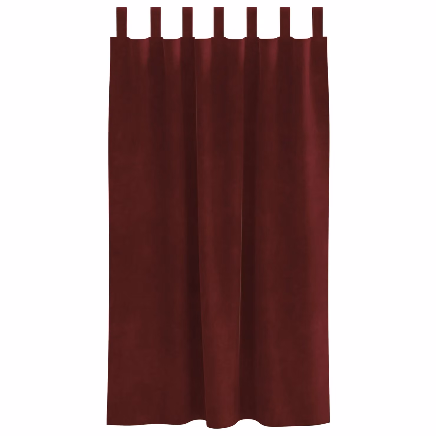 Berkfield Home Wine Red Velvet Blackout Curtains with Hanging Loops, 2 Pack – 3