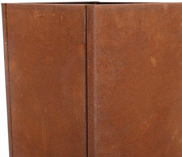 Havendro Brown Corten Steel Metal Garden Planter Tub, Height: 60 cm, Width: 30 cm, Depth: 30 cm – 1