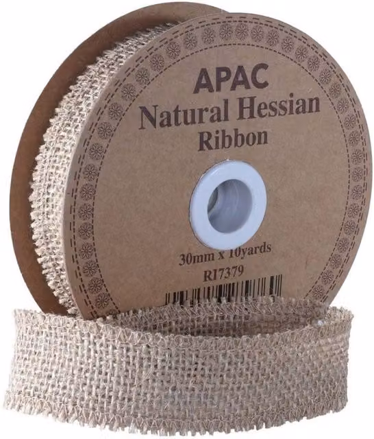 KDMD Natural Hessian Jute Twine, 2 Pack, Beige/Brown, Width: 30 mm, Length: 10 yards per roll