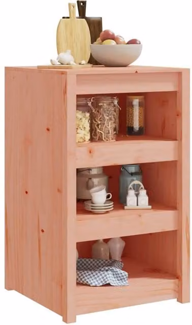 Berkfield Home Outdoor Kitchen Cabinet in Light Tan Solid Wood, W/D/H: 55 x 55 x 92 cm – 1