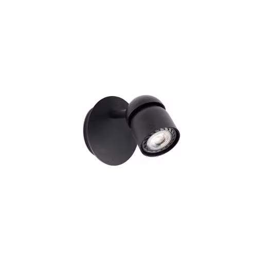 Faro Barcelona Coco Black Metal Adjustable Wall Spotlight with GU10 LED Compatibility – 1